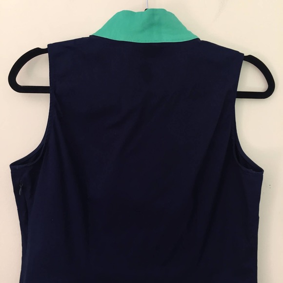 Sail to Sable Navy Turquoise Block Mini Dress M - Picture 8 of 10